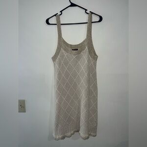 Venus crochet open knit tank shift dress size large